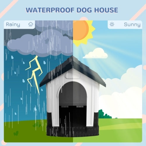 PawHut Outside Dog Kennel House, For Miniature Dogs, 64.5 X 57 X 66cm